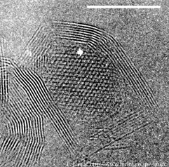 BN onion containing B nanocrystal